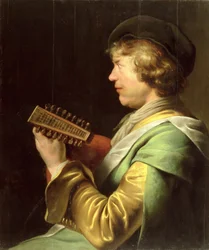 Jeune homme jouant du luth